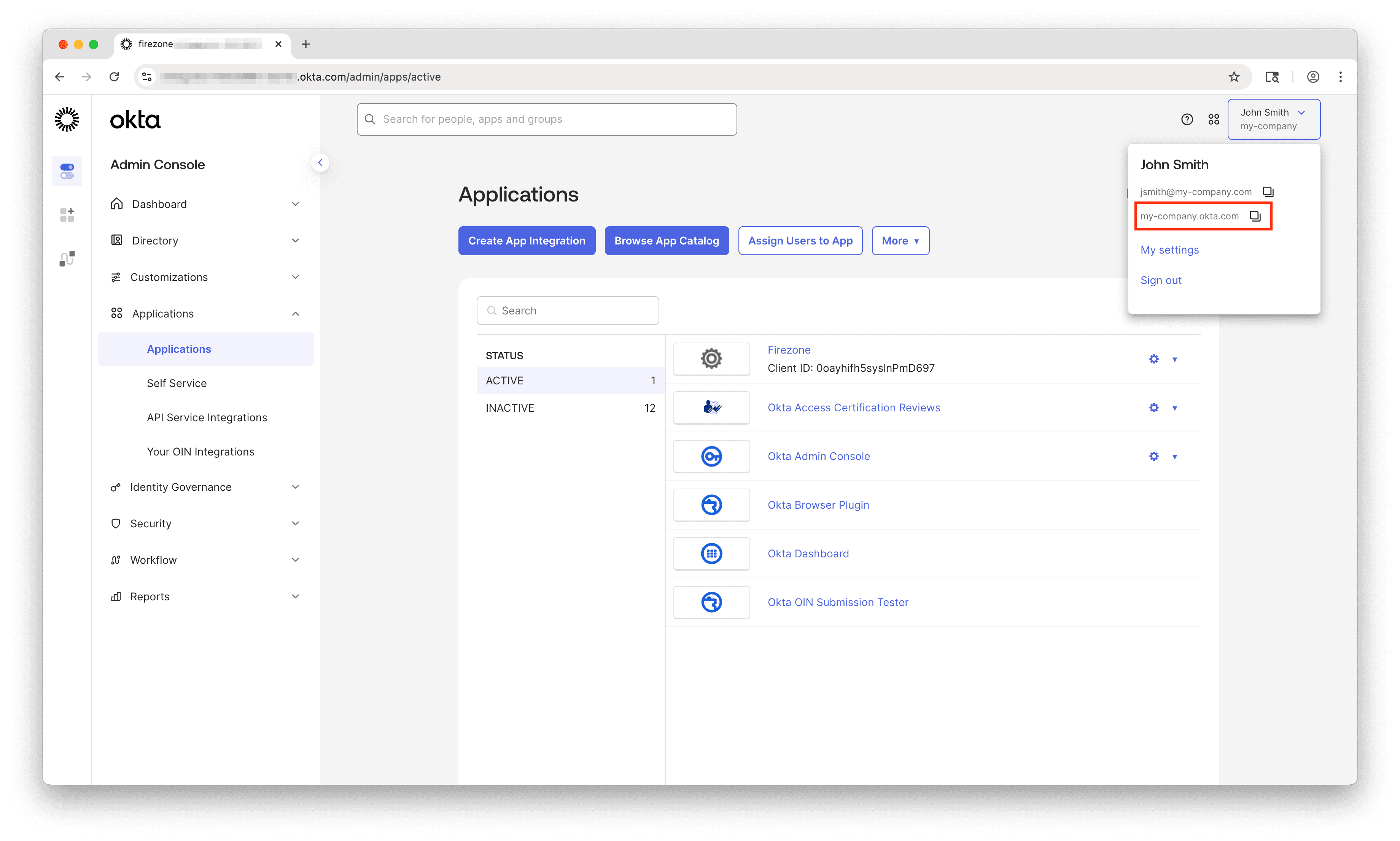 Okta domain