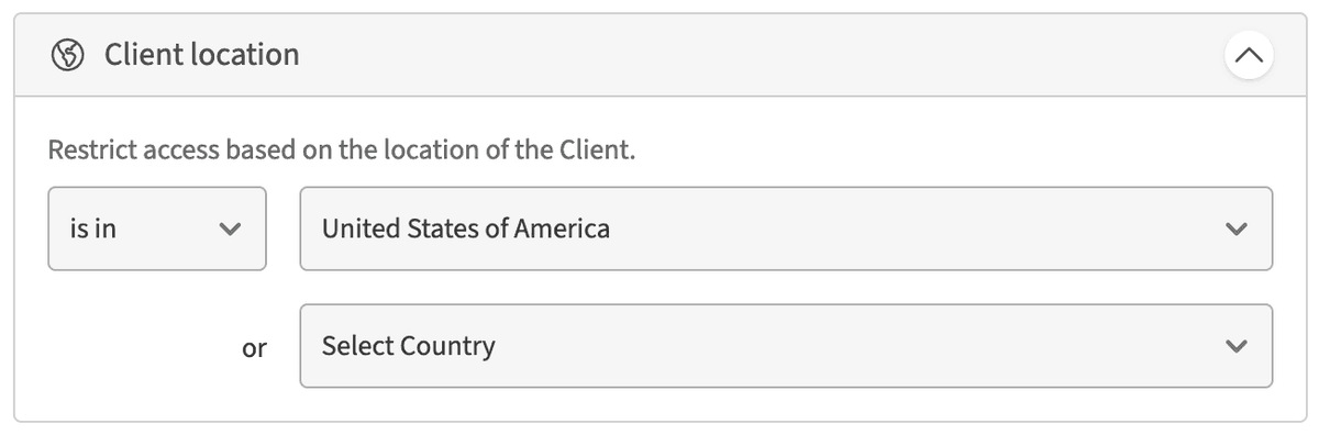 Client location